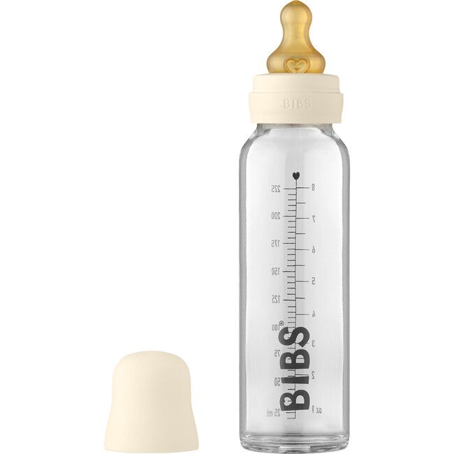 Baby Glass Bottle 225Ml Latex Complete Set, Ivory | Maisonette