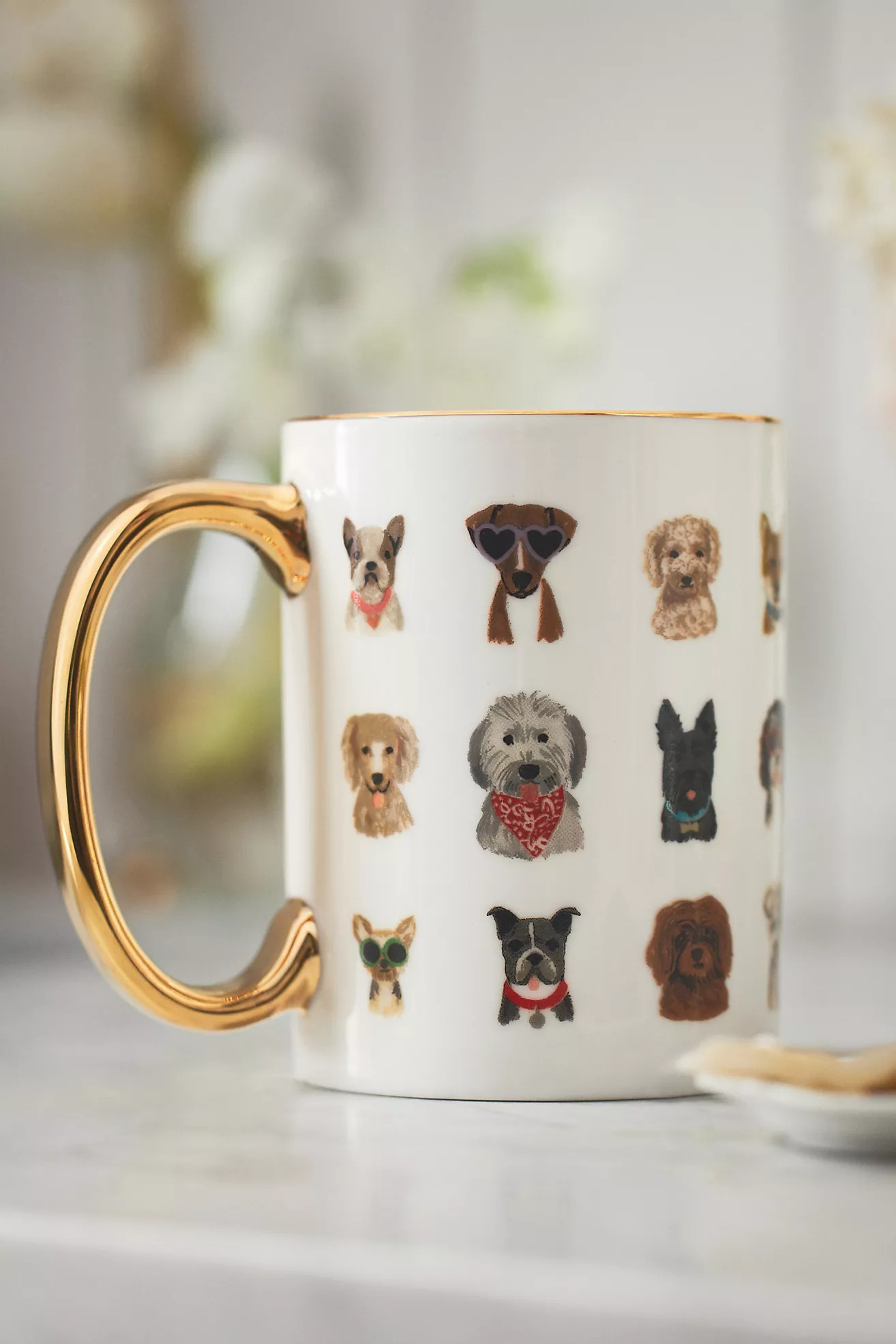 Rifle Paper Co. Porcelain Hot Dogs Mug | Anthropologie (US)