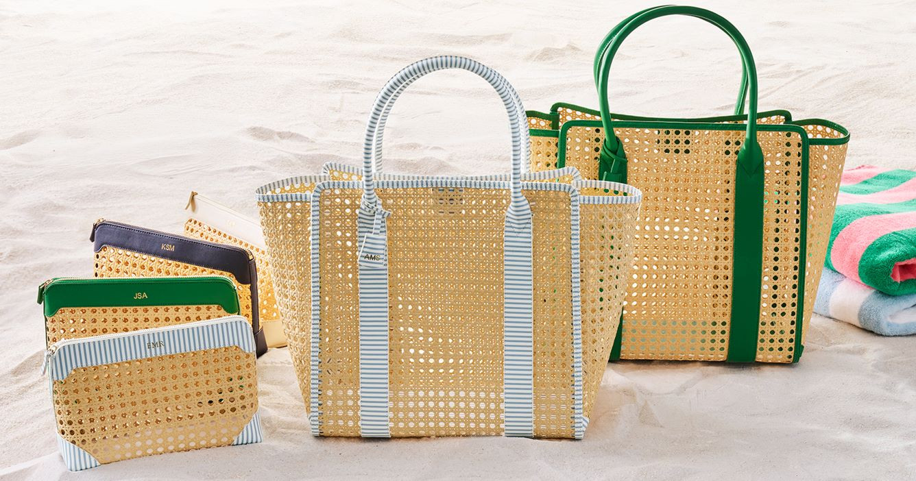 Bamboo Wicker Crossbody Bag | Mark and Graham