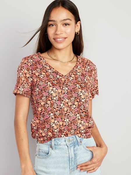EveryWear Printed Slub-Knit T-Shirt for Women | Old Navy (US)