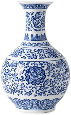 Amazon.com: Blue and White Vase, Blue Vases Home Décor, Chinoiserie Vase, Blue and White Porcela... | Amazon (US)