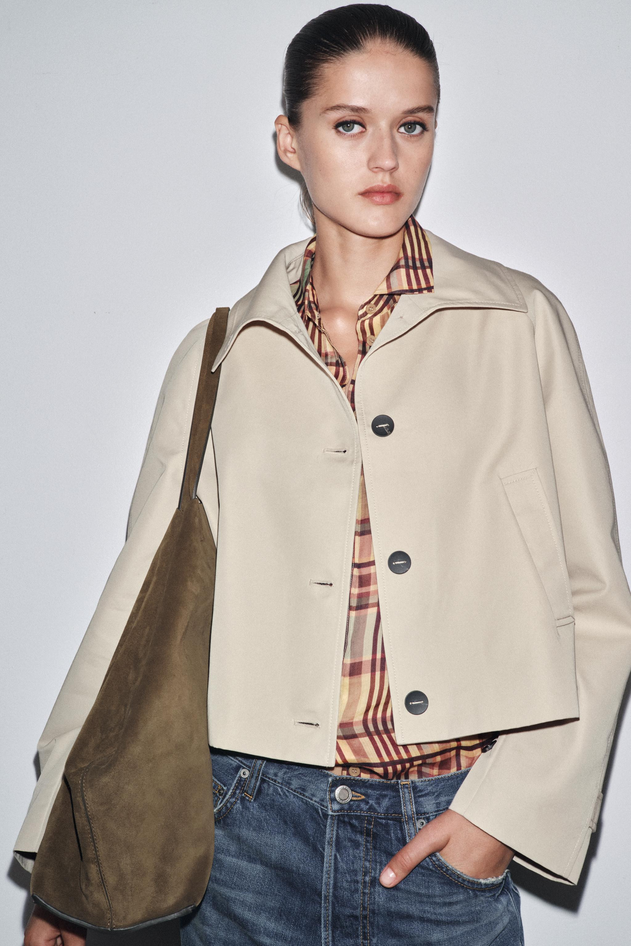 WATER-REPELLENT SHORT TRENCH COAT ZW COLLECTION | Zara UK