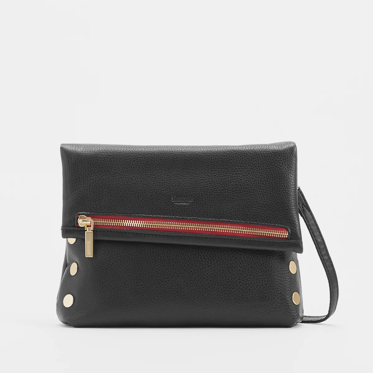 VIP Black/Gold | Red-Zippered Leather Crossbody Clutch | Hammitt | Hammitt (US)