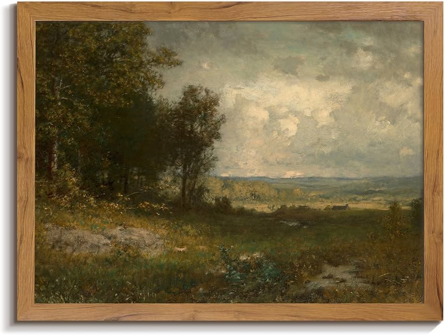 Gardenia Art Classic Canvas Wall Art Vintage Grassland Wall Painting Retro Highland Landscape Pic... | Amazon (US)