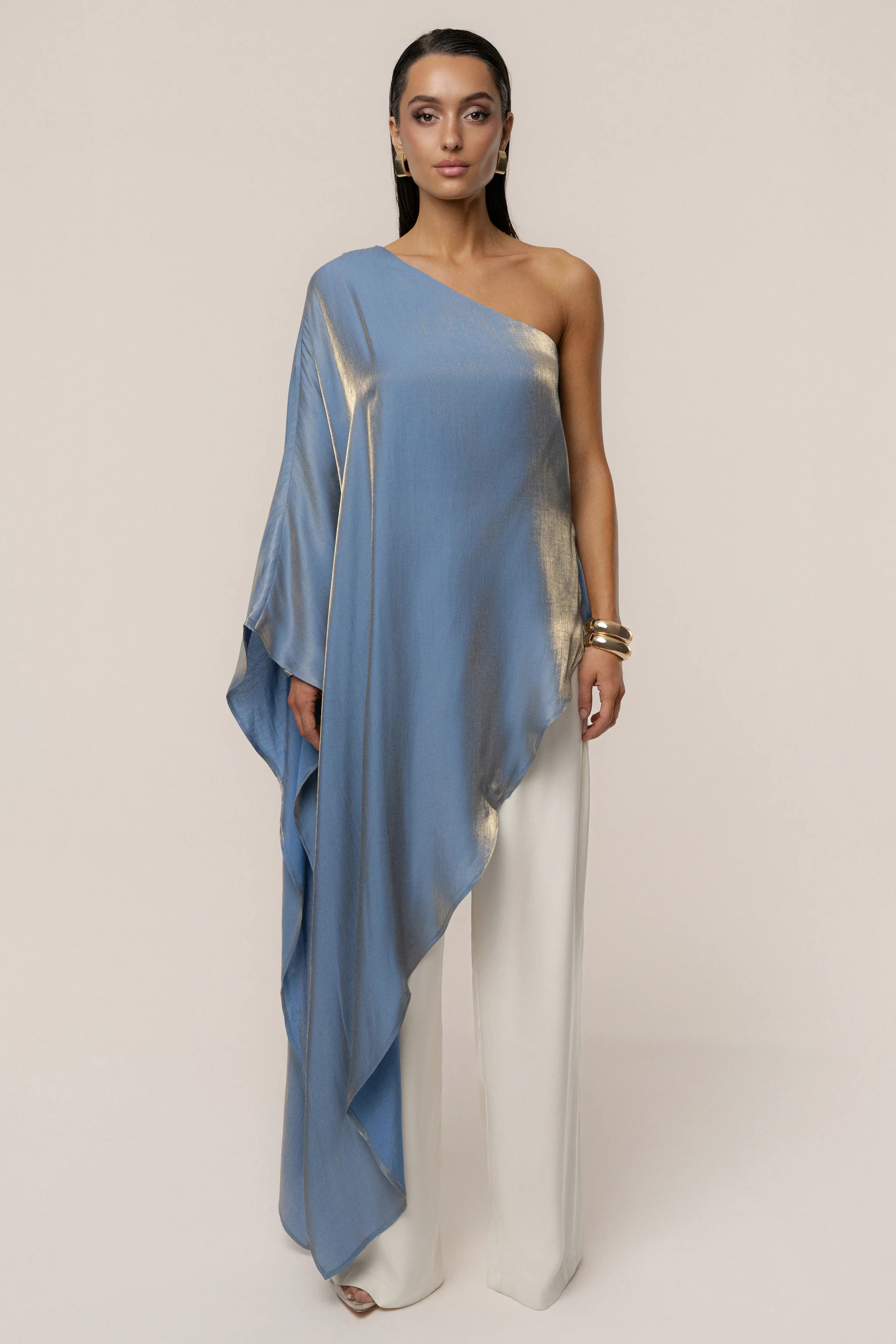 Blue Cher Iridescent Top | JLUXLABEL US