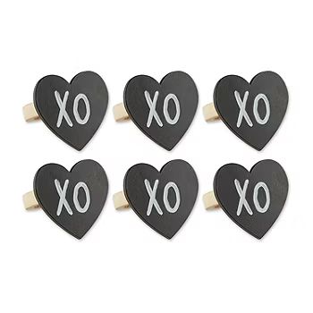 Design Imports Heart Chalkboard 6-pc. Napkin Ring | JCPenney