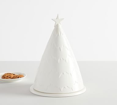 Holiday Tree Stoneware Cookie Jar | Pottery Barn (US)