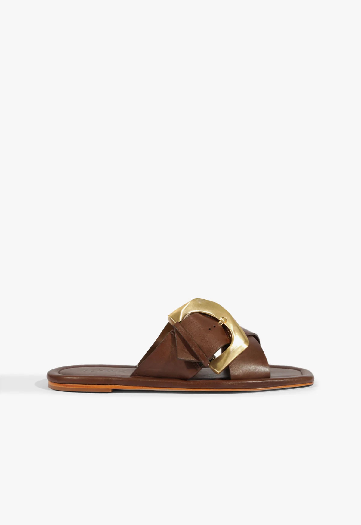 Lois Flat Sandal | Brown | Leather | Schutz (US)