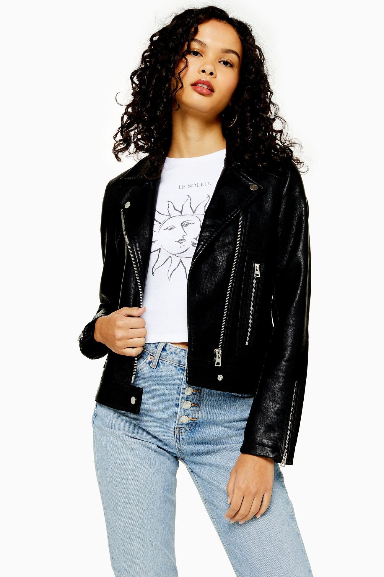 Bikerjacke aus Kunstleder | Topshop DE