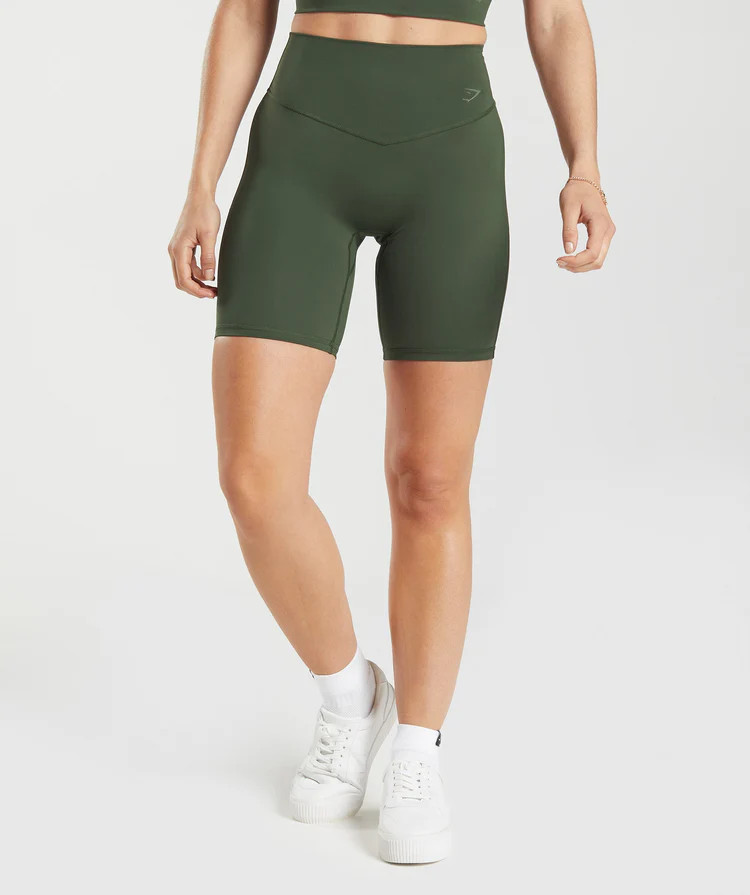 Gymshark Elevate Cycling Shorts - Moss Olive | Gymshark (Global)