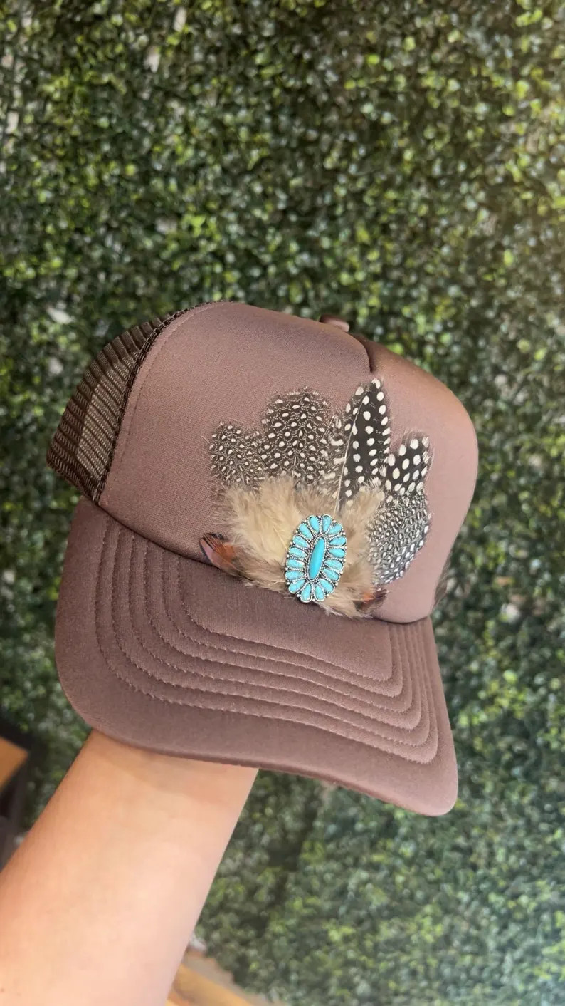 Feathered Trucker Hat | Etsy (US)