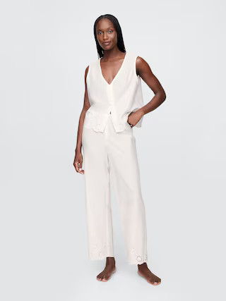 Eyelet Hem PJ Pants | Gap | Gap (US)