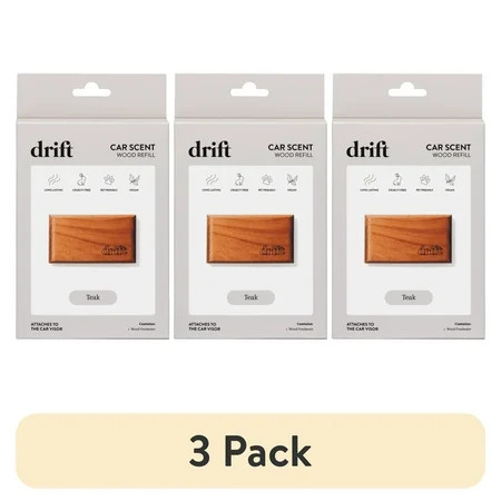 (3 pack) Drift At Walmart Wood Car Air Freshener Single Refill - Teak | Walmart (US)