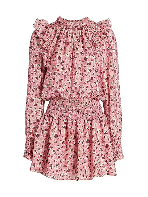 Penelope Silk-Blend Ruffle Dress | Saks Fifth Avenue