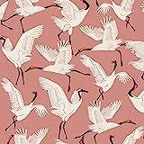 Tempaper x Novogratz Dusty Rose Family of Cranes Removable Peel and Stick Wallpaper, 20.5 in X 16... | Amazon (US)