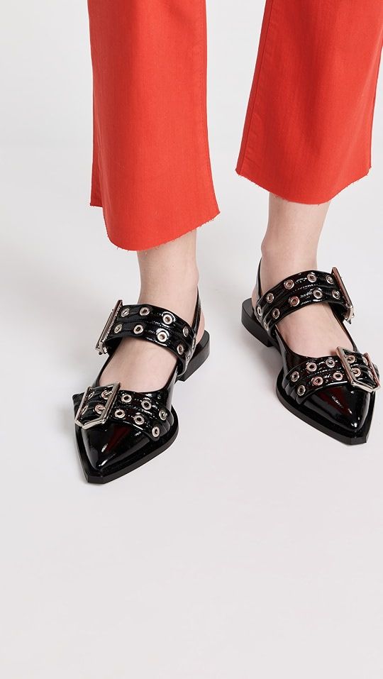 Wide Welt Buckle Ballerina Flats | Shopbop