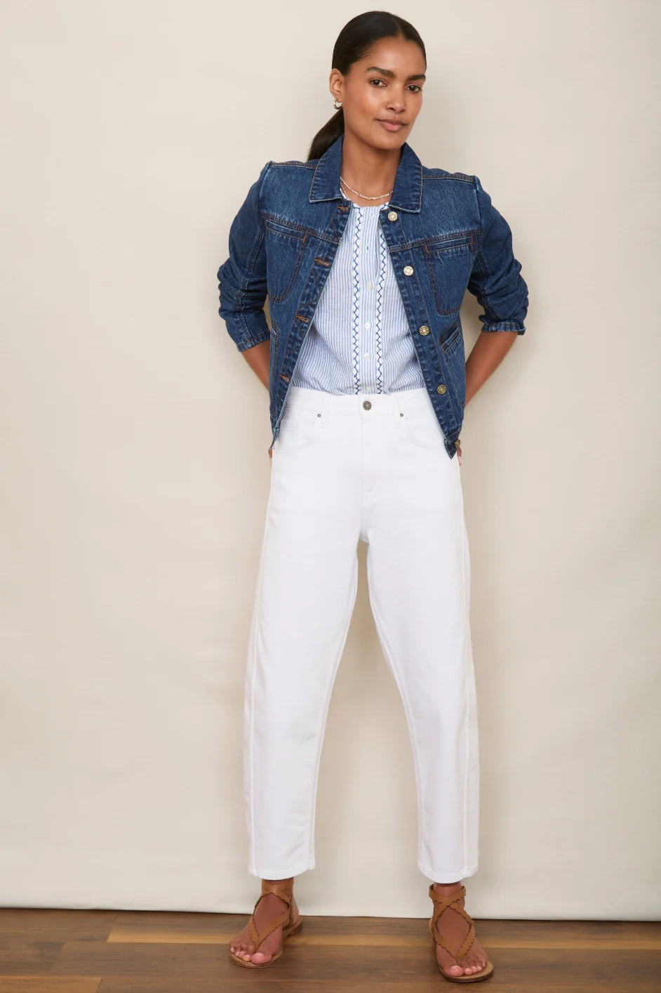 Cassia Barrel Jean - White | WYSE London