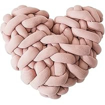 Knotted Heart Pillow Knotted Soft Cute Cushion Knotted Heart-Shaped Pillow Knotted Heart-Shaped Pill | Amazon (US)