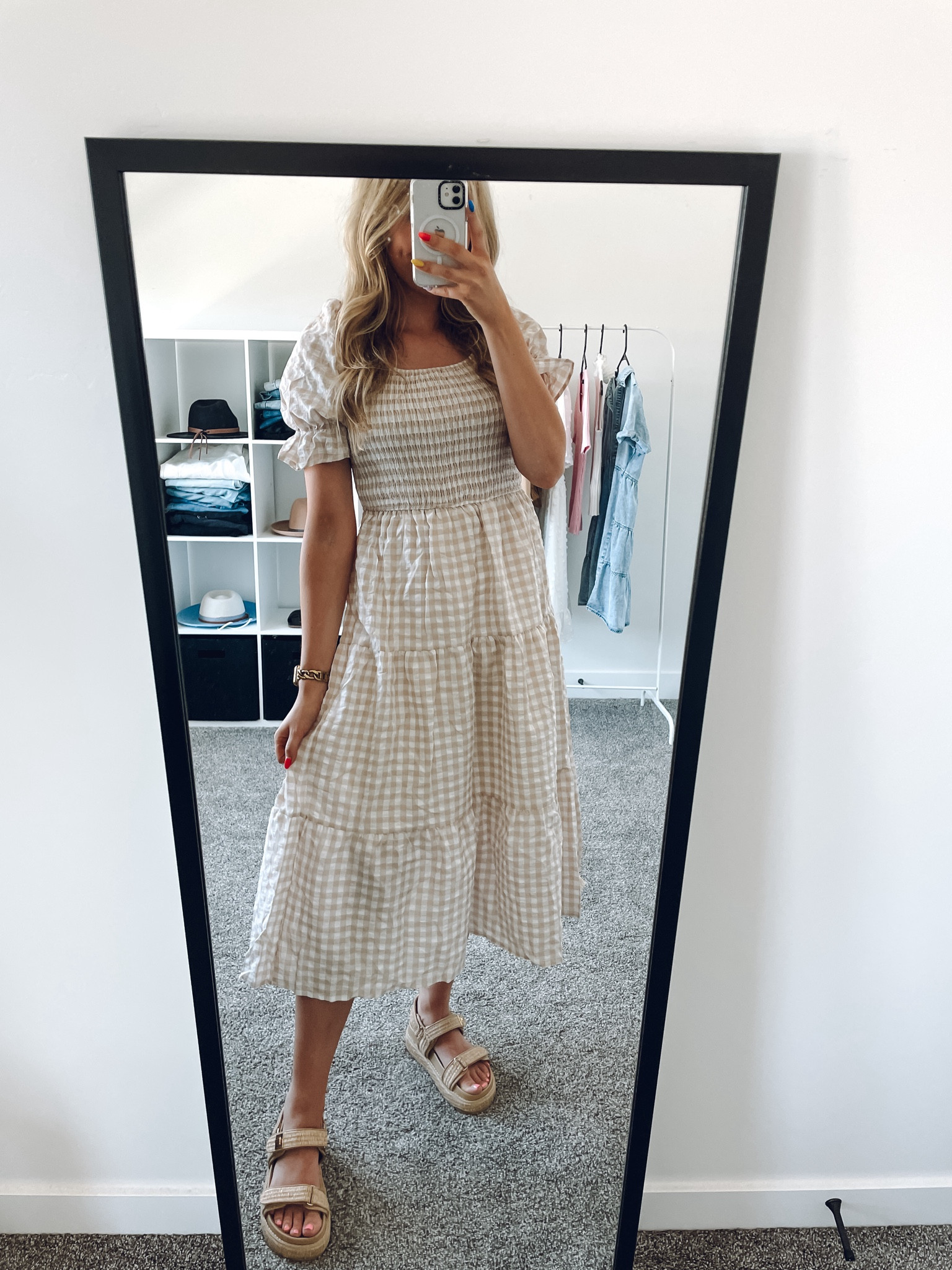 Teacher outfit - what I’d wear the first week!
Gingham dress: true to size, wearing M
Sandals: true to size but linked similar cause my exact ones took forever to come 

| teacher outfits | teacher fashion | work outfit | back to school 

#LTKSeasonal #LTKWorkwear #LTKBacktoSchool