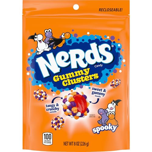 Nerds Spooky Gummy Clusters, Halloween Candy, Nerds Gummy Candies, 8 Ounce Treat Resealable Pouch | Amazon (US)