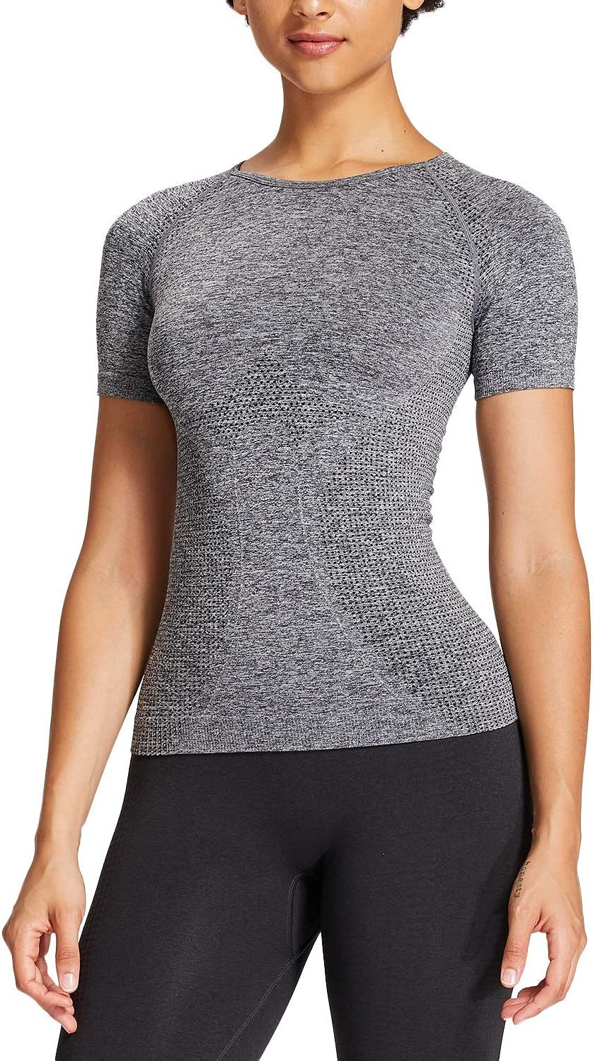 Women's Workout Vital Short Sleeve Seamless Crop Top Gym Sport Shirts | Amazon (US)