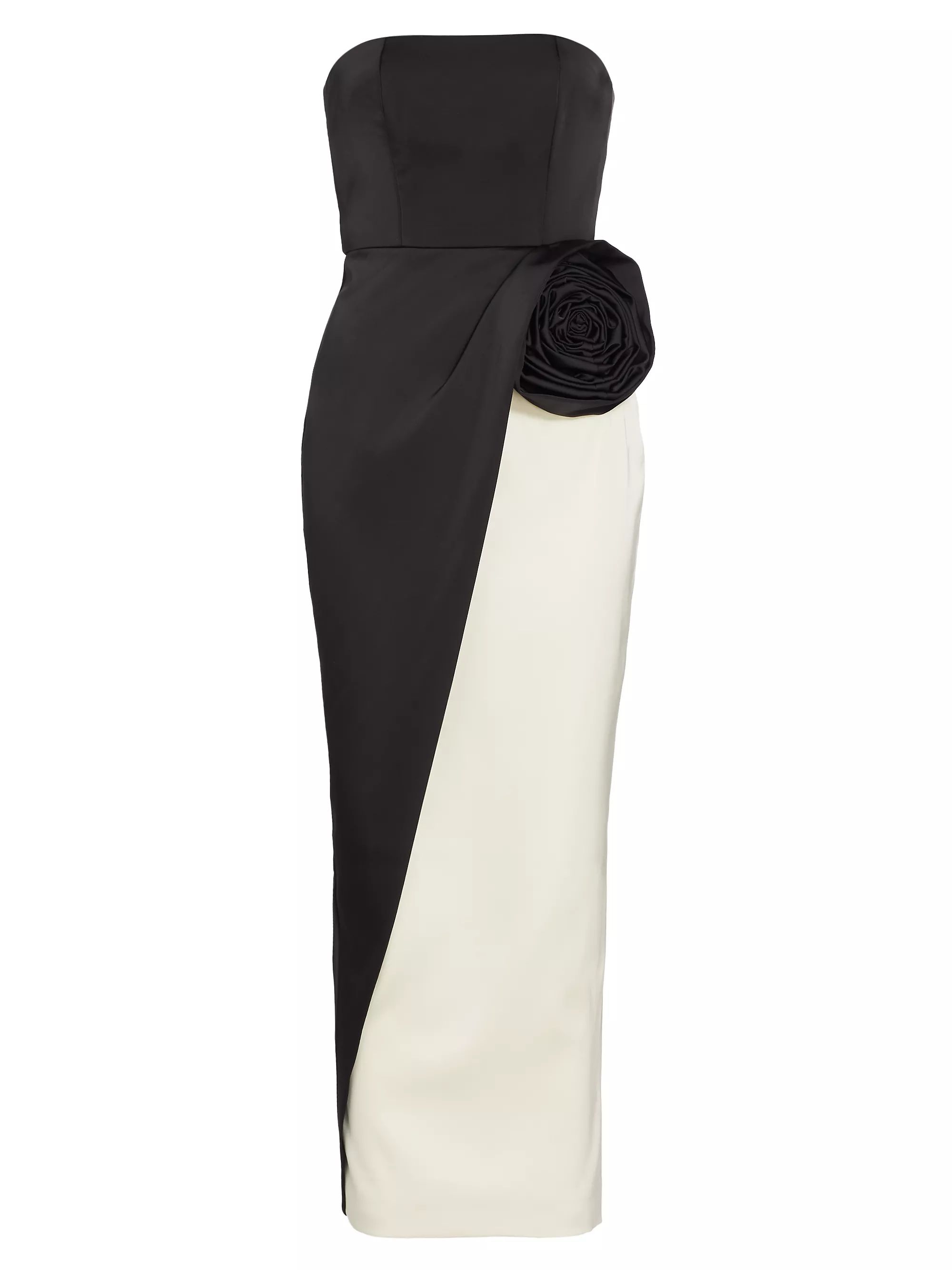 Pradova Two-Tone Strapless Midi-Dress | Saks Fifth Avenue