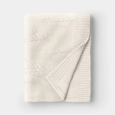 Tree Knit Throw Blanket Ivory - Threshold™ | Target