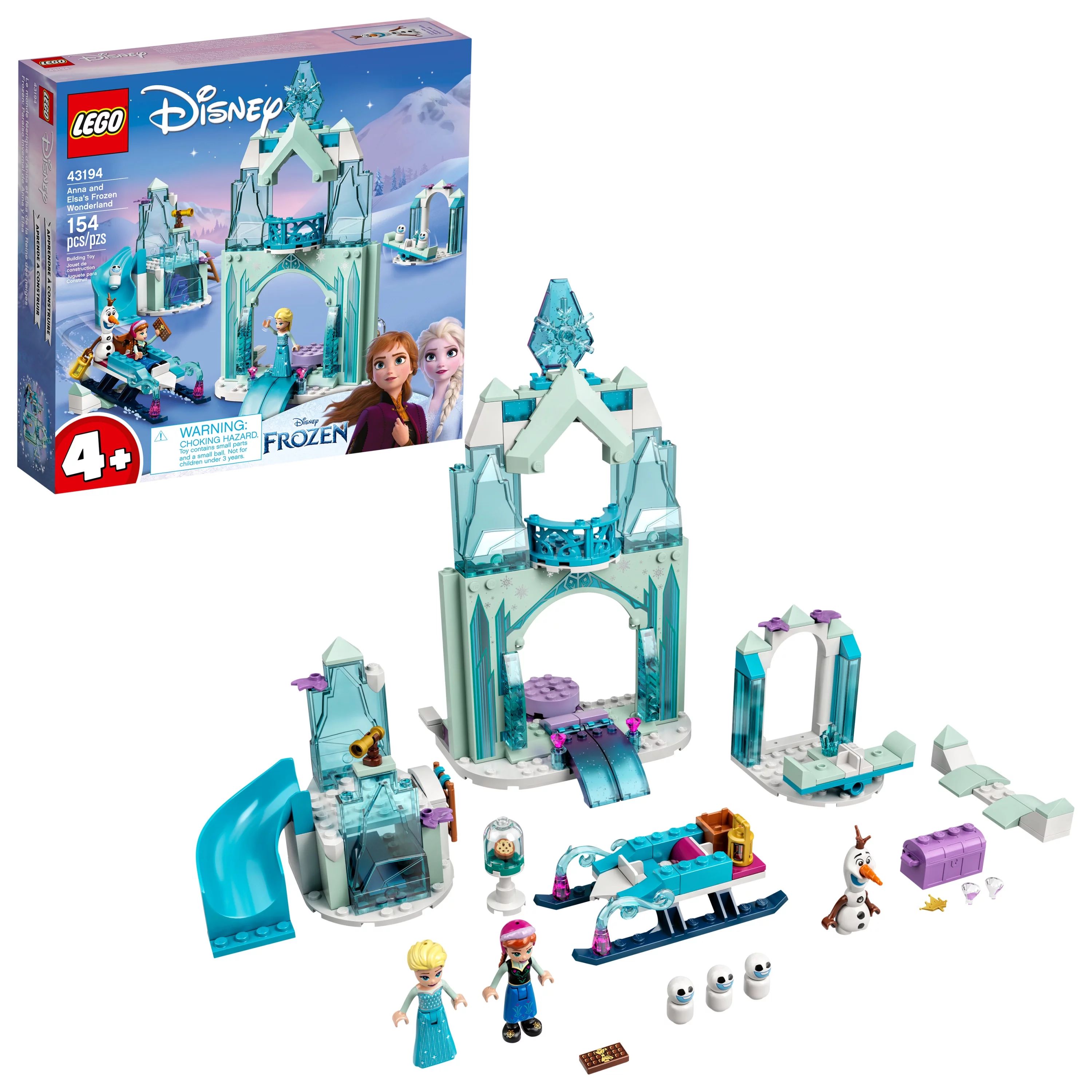 LEGO Disney Anna and Elsa’s Frozen Wonderland 43194 Building Toy That Boosts Creative Fun (154 ... | Walmart (US)