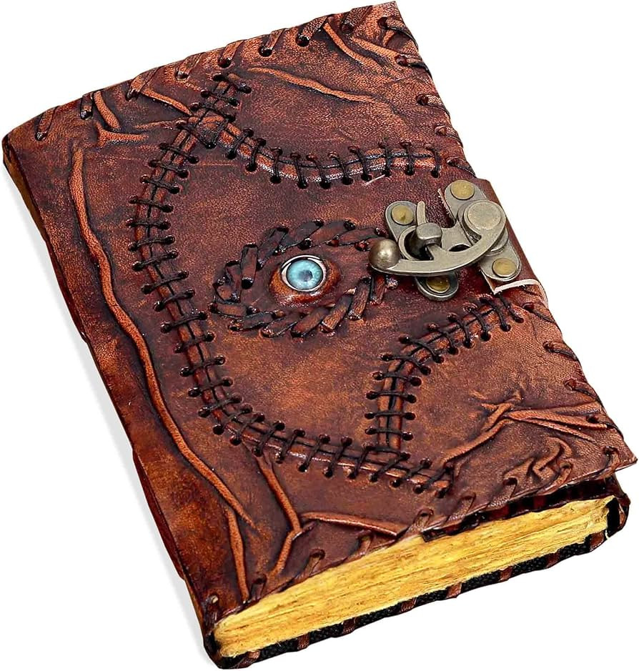C CUERO Hocus Pocus Book of Spells Leather Journal Evil Eye Diary Girmoire Book Spell Book Prop G... | Amazon (US)