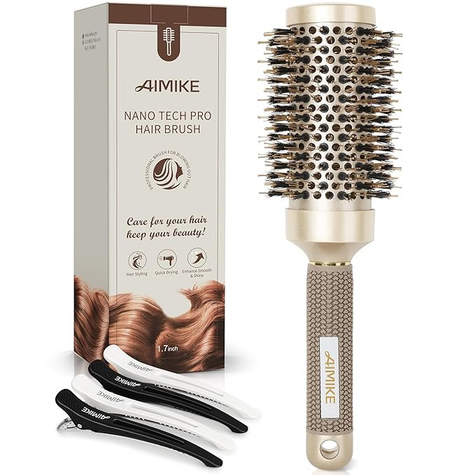 AIMIKE Round Brush for Blow Out, Medium Round Hair Brush Nano Thermal Ceramic & Ionic Tech, for B... | Amazon (US)