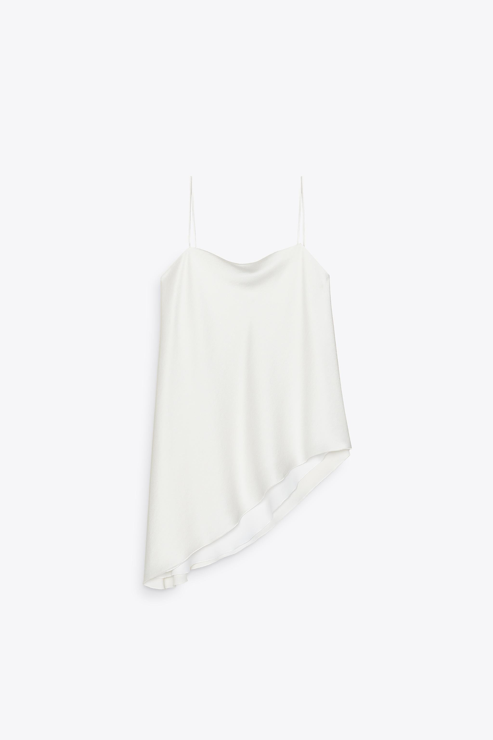 ZW COLLECTION SATIN ASYMMETRIC TOP | Zara US