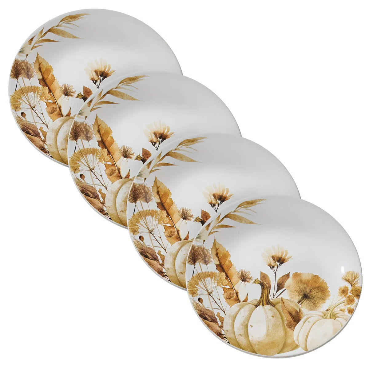 Autumn Harvest Salad Plate Set Of 4 (Set of 4) | Wayfair North America