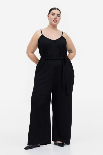 Tie-belt jersey jumpsuit | H&M (UK, MY, IN, SG, PH, TW, HK)