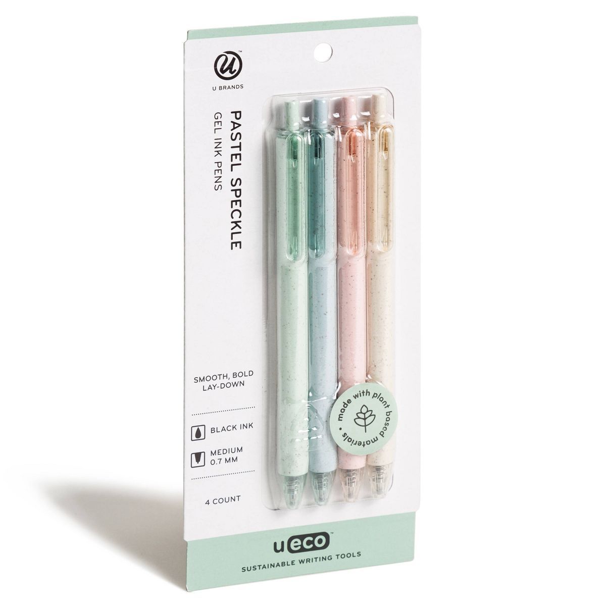 U Brands U-Eco 4pk Gel Pens Black Ink Pastel Speckle | Target