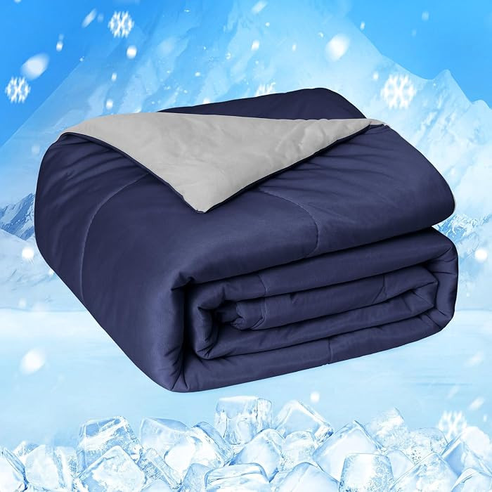 HOMFINE Cooling Comforter Japanese Double-Sided Cold Tech Fabric Cooling Blanket for Night Sweats... | Amazon (US)