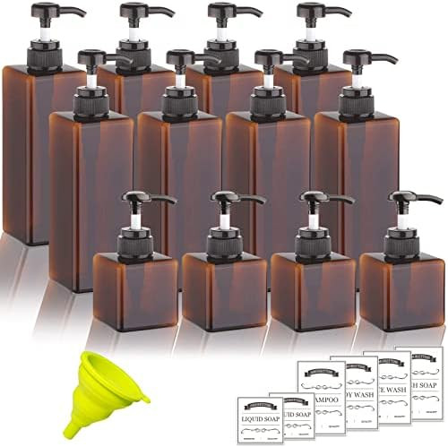 12 Pack Shampoo and Conditioner Dispenser Bottles, 8 Pack 22 Ounce and 4 Pack 8 Ounce Refillable ... | Amazon (US)