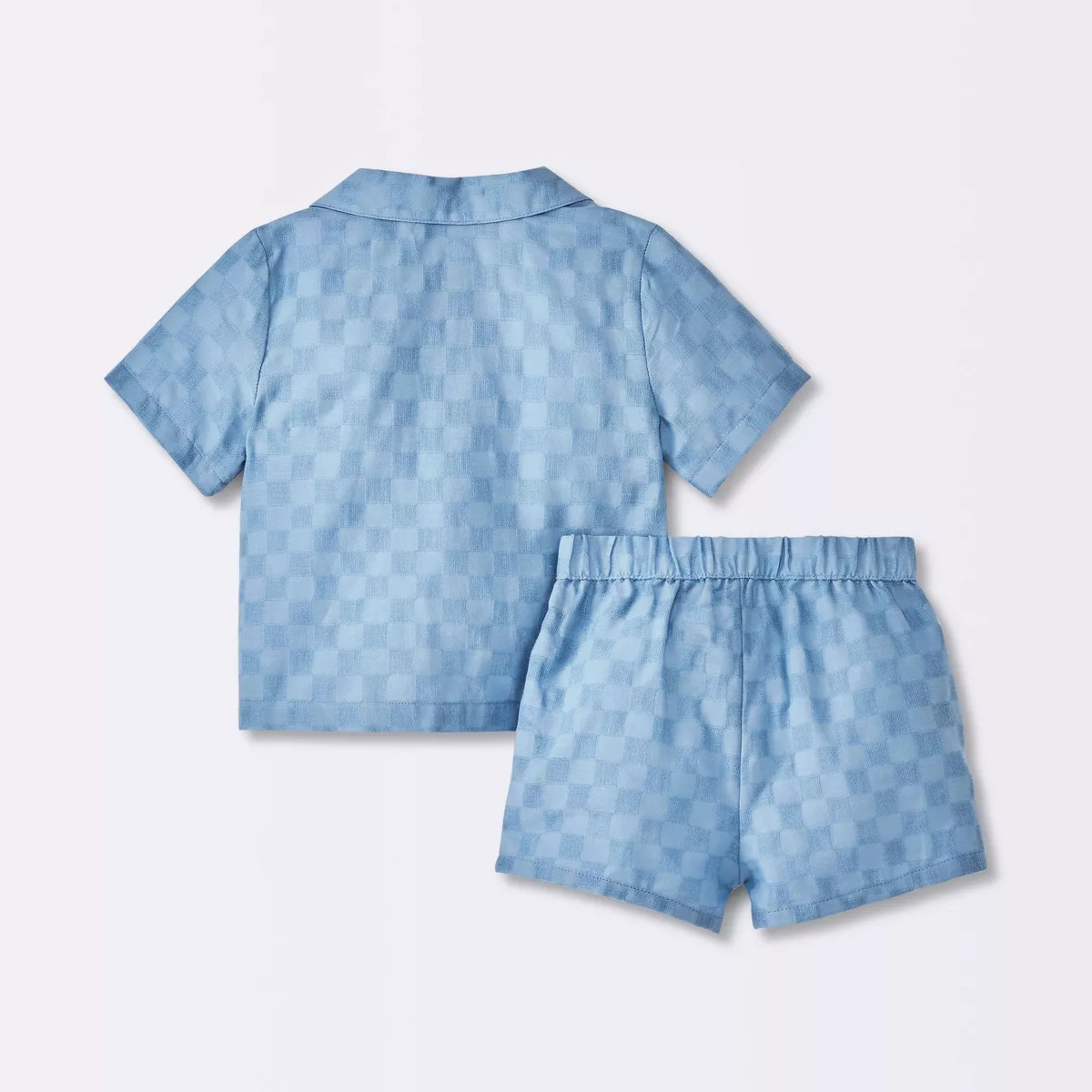Baby Boys' Checkered Top & Bottom Set - Cloud Island™ Blue | Target