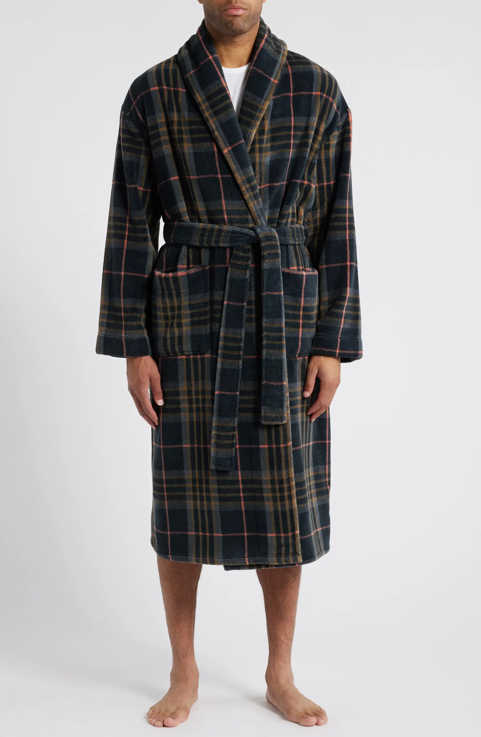 Majestic International Nor'easter Plaid Fleece Robe | Nordstrom | Nordstrom