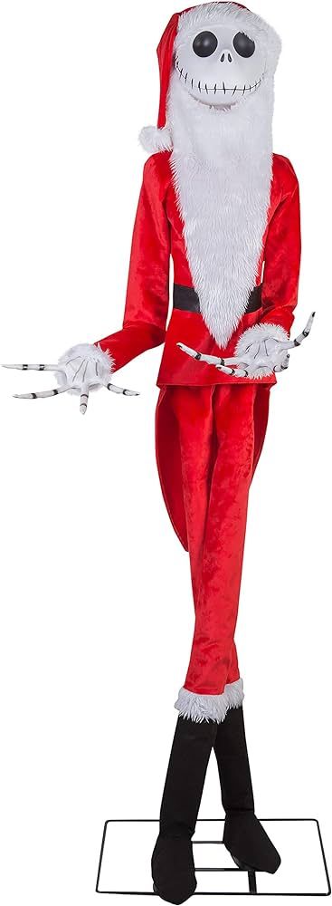 Gemmy Life Size Animated KD Jack Skellington as Santa Disney, red | Amazon (US)