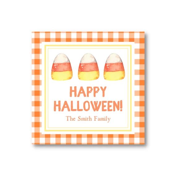 Candy Corn Halloween Gift Tags  Custom Digital Printable  - Etsy | Etsy (US)