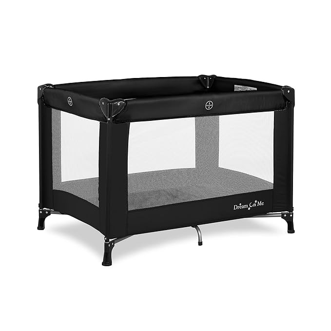 Dream On Me Nest Portable Play Yard With Carry Bag And Shoulder Strap, Black | Amazon (US)
