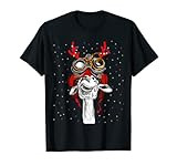 Funny Giraffe Christmas Ornament Decor Santa Hat Xmas Gift T-Shirt | Amazon (US)