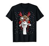 Funny Giraffe Christmas Ornament Decor Santa Hat Xmas Gift T-Shirt | Amazon (US)