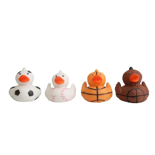 4 Sports Ducks, Mini Rubber Duckies, Way to Celebrate! Party Favors, 4 Ct. | Walmart (US)