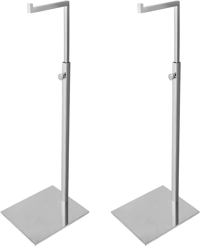 Elitnus Set of 2 Chrome Purse Display Stand - Adjustable Height Countertop Silver Handbag Display... | Amazon (US)