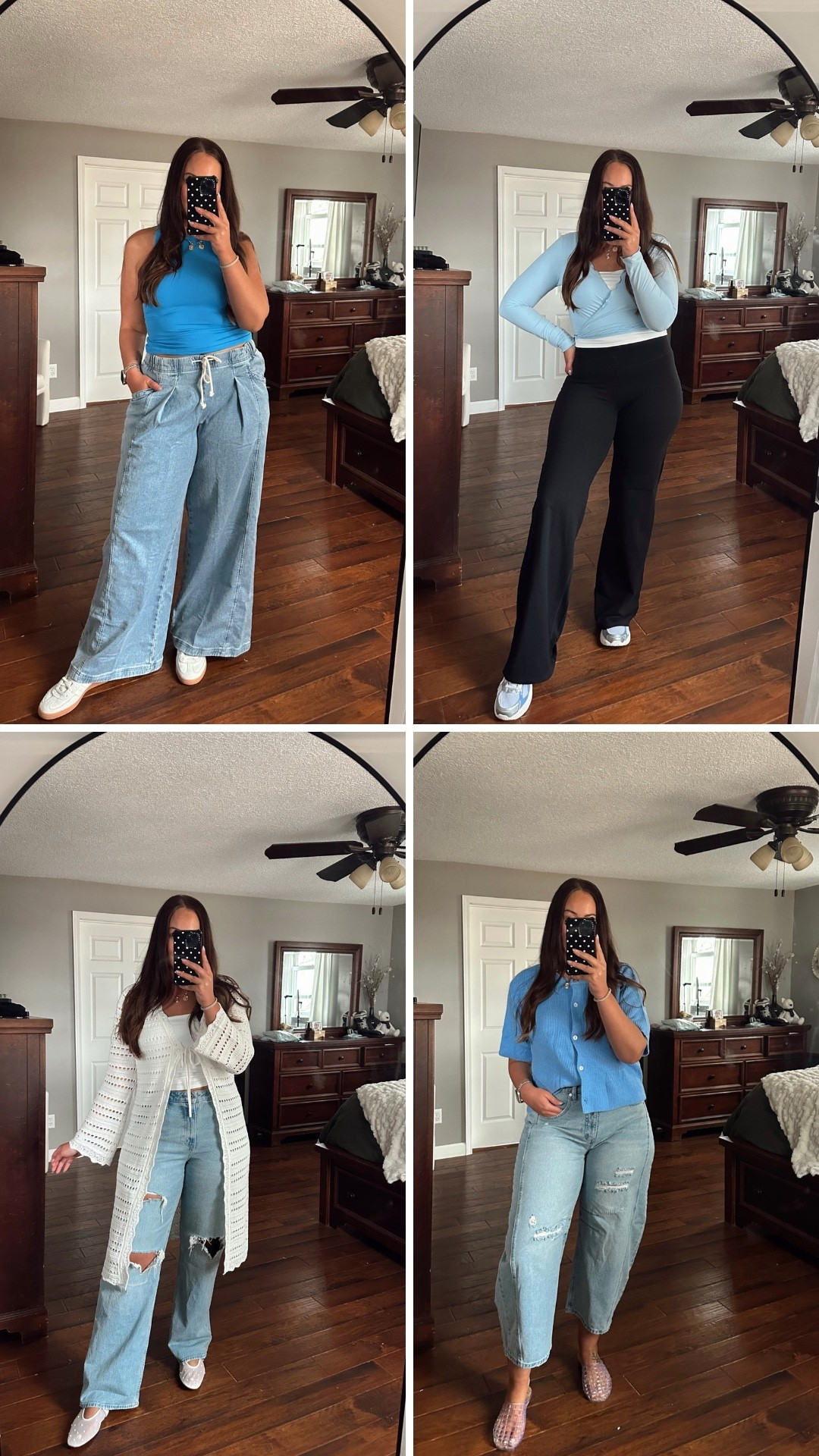 Midsize spring outfits!! 
Abercrombie denim - 32 long
Aerie stretchy denim - large long
Large tops 
Amazon leggings - large (35” inseam)

#LTKTall #LTKootd #LTKMidsize