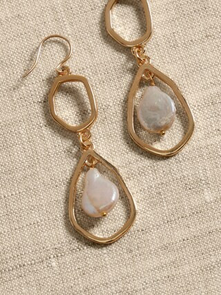 3 Tier Framed Pearl Earring | Banana Republic Factory