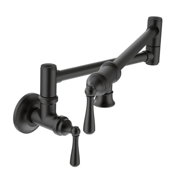 Moen Traditional Wall Mount Swing Arm Folding Pot Filler Kitchen Faucet | Wayfair North America