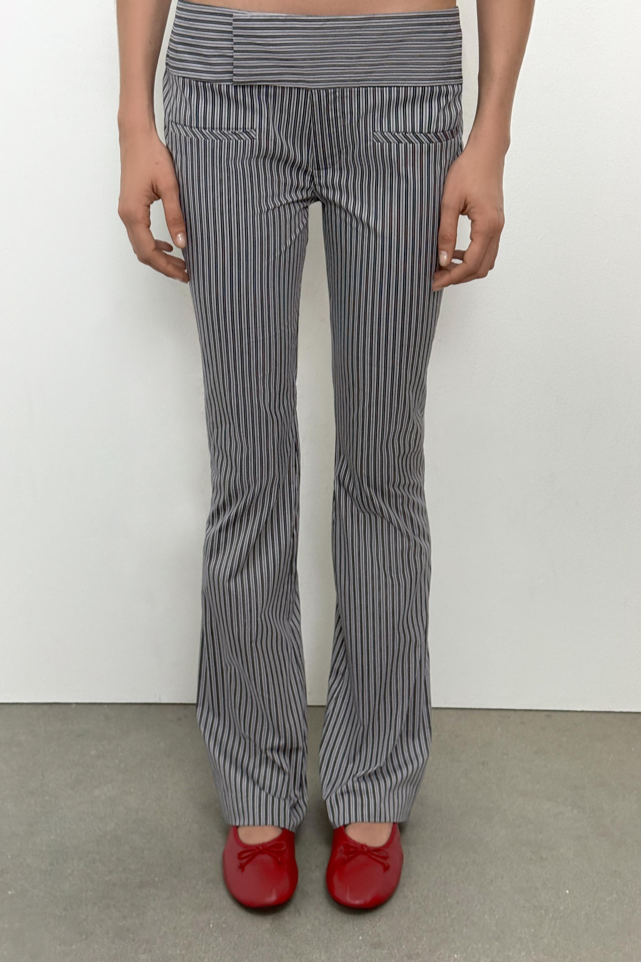STRIPED FLARE PANTS | Zara US