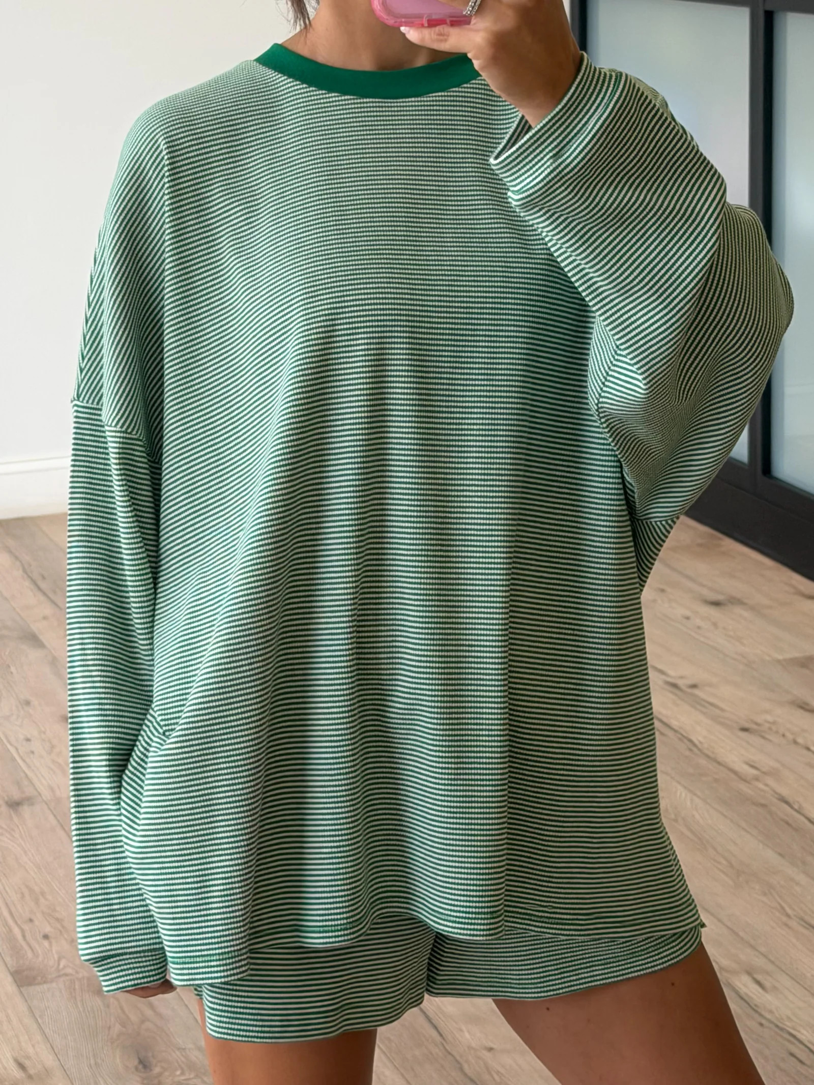 Easy Going Ribbed Stripe Pullover | Green | Shop Talulah
